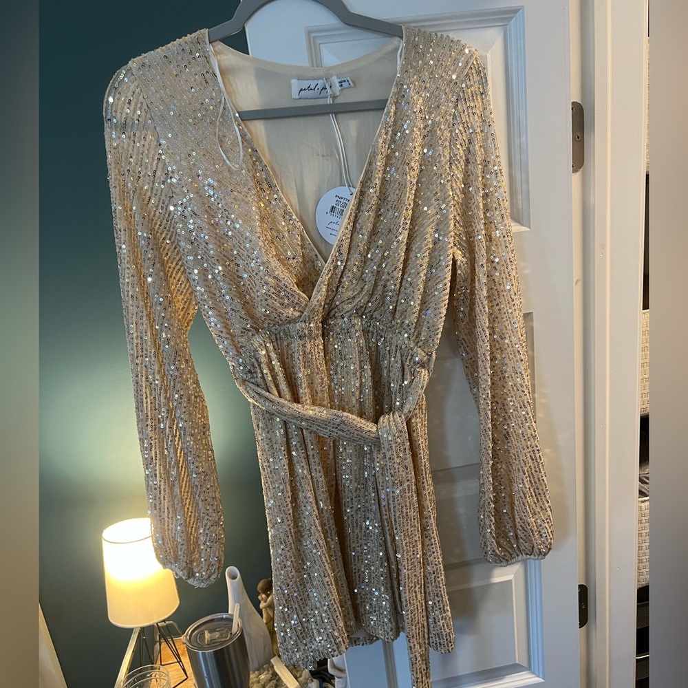 Sparkly mink dress